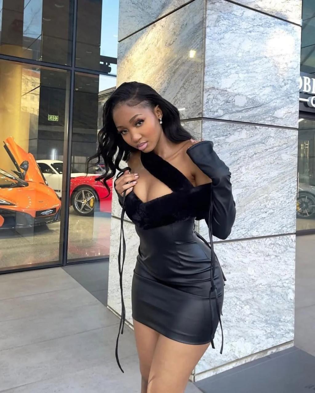 Short leather dress - Image 1