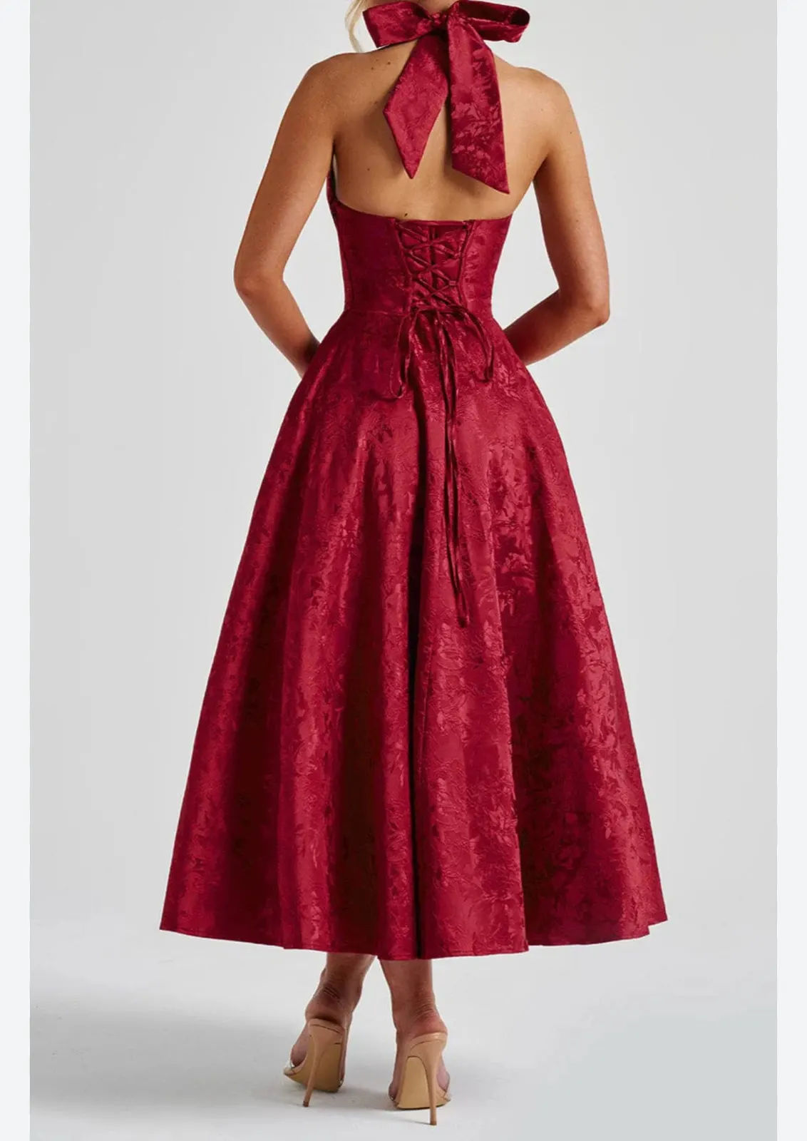 MAROON/BURGANDY SKATER DRESS 2