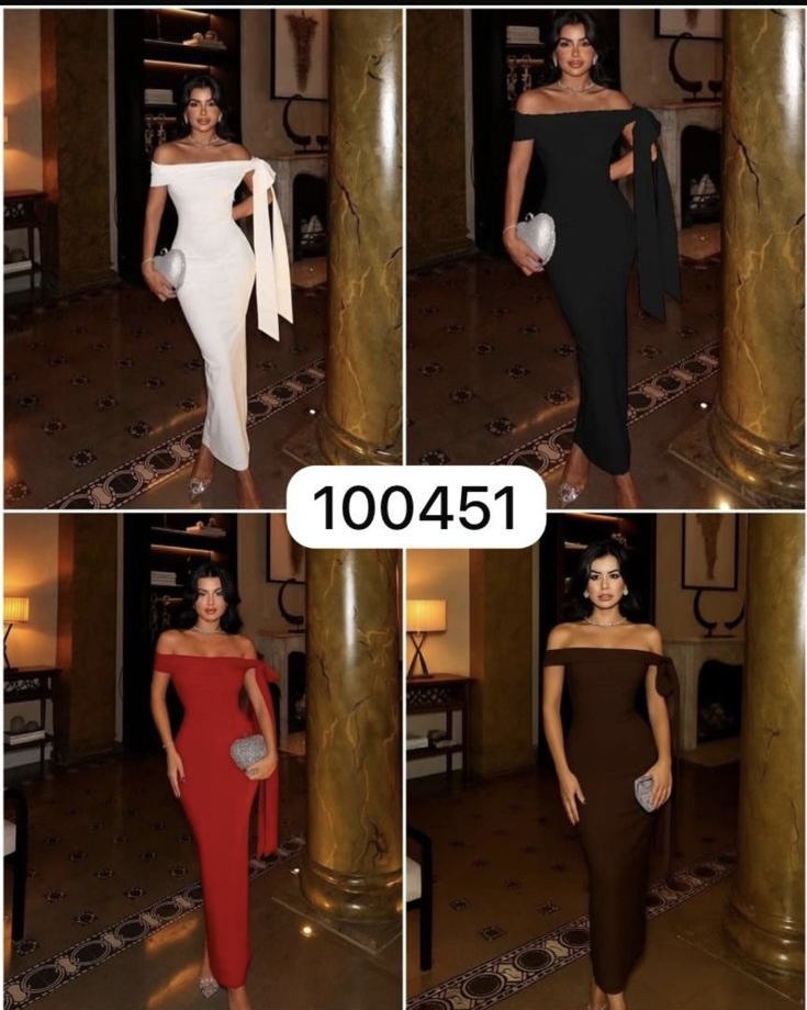 OFFSHOULDER  BOW DRESS - Image 1