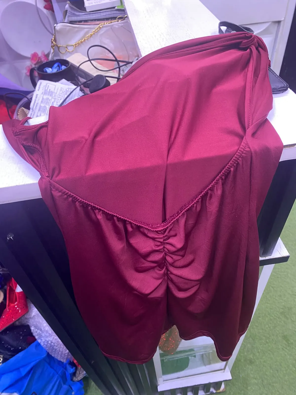 Short backless dress