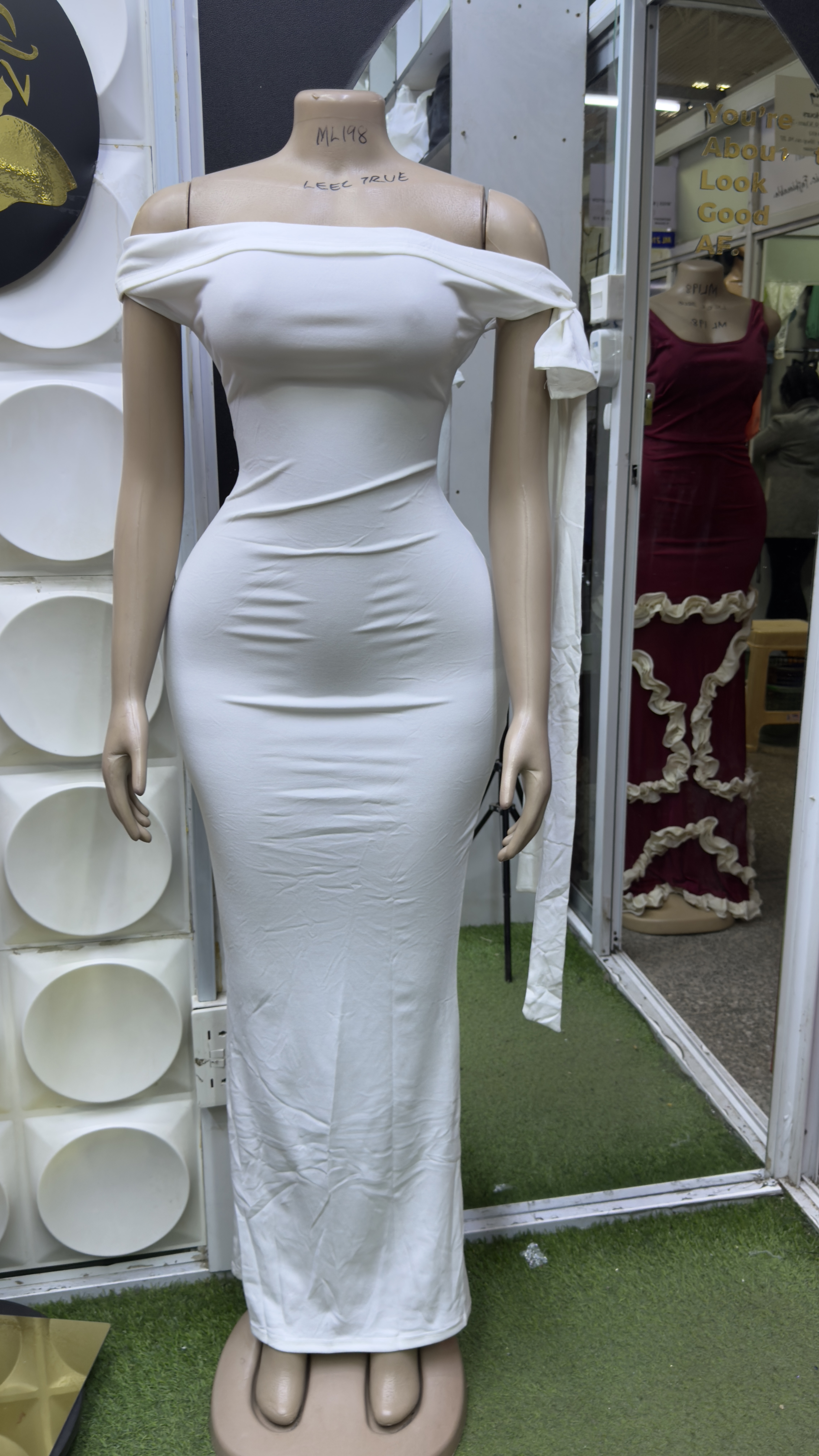 OFFSHOULDER  BOW DRESS - Image 5